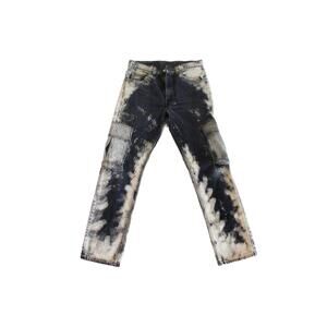 NEW KNOTWTR men's denim cargo jeans in blackish
